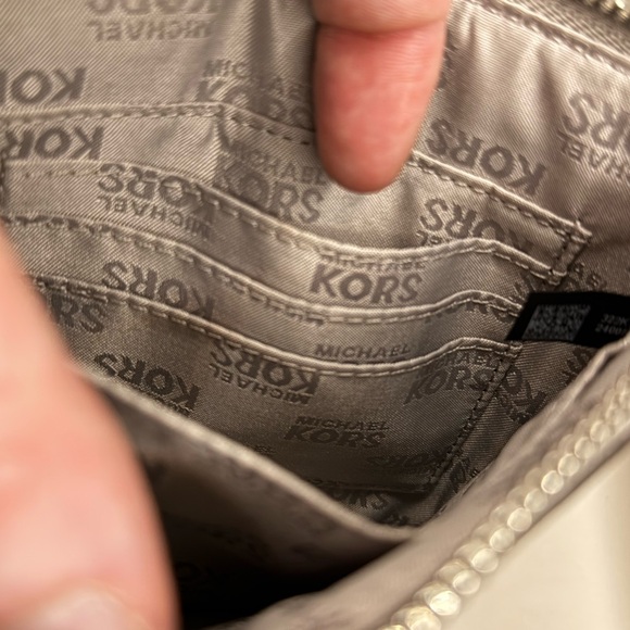 Michael Kors Gray Clutch Zipper Wallet Authentic - Picture 4 of 5